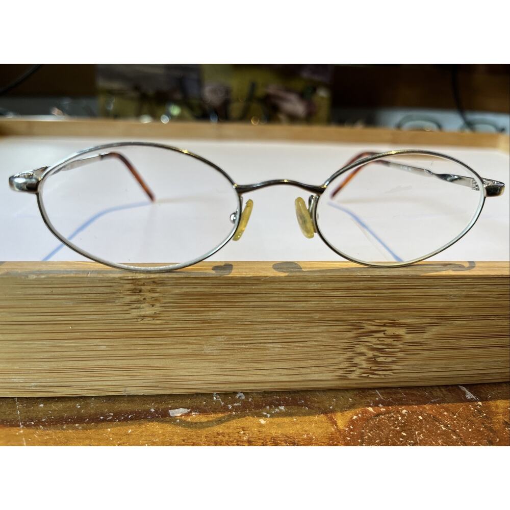 Polo Ralph Lauren Vintage Silver Brown Tortoise Eyeglass Frames RL 646 Authentic